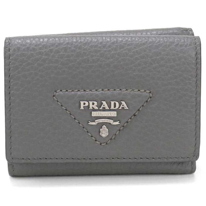 PRADA Mini Wallet Vittero Dino Leather 1MH043 Three fold wallet leather Women
