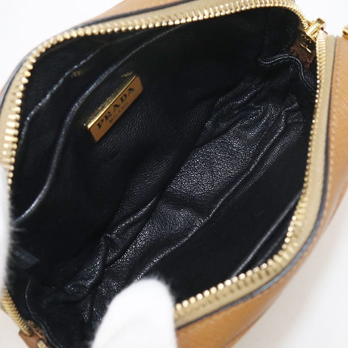 PRADA 2WAYShoulder Bag Diagonal shoulder bag leather Women