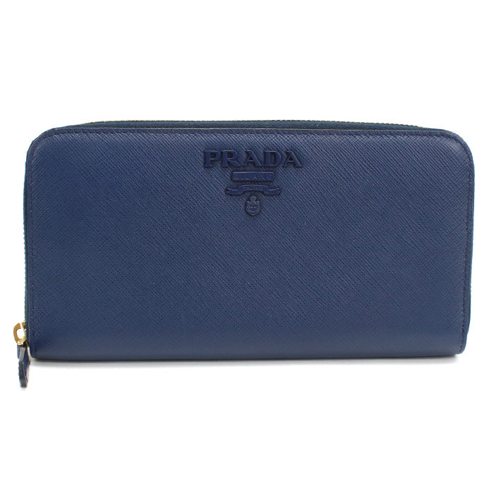 PRADA zip around long wallet PurseZip Around leather mens