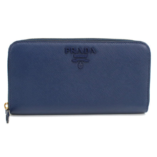 PRADA zip around long wallet PurseZip Around leather mens