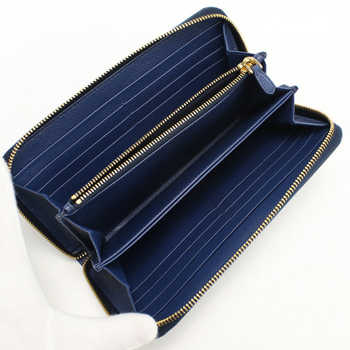 PRADA zip around long wallet PurseZip Around leather mens