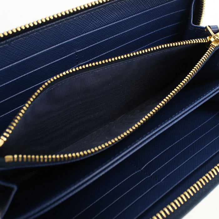 PRADA zip around long wallet PurseZip Around leather mens