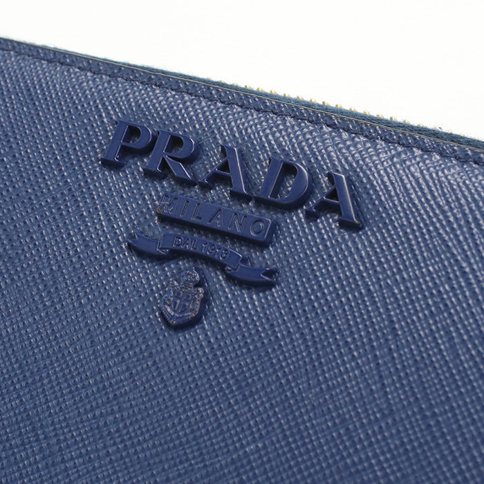 PRADA zip around long wallet PurseZip Around leather mens