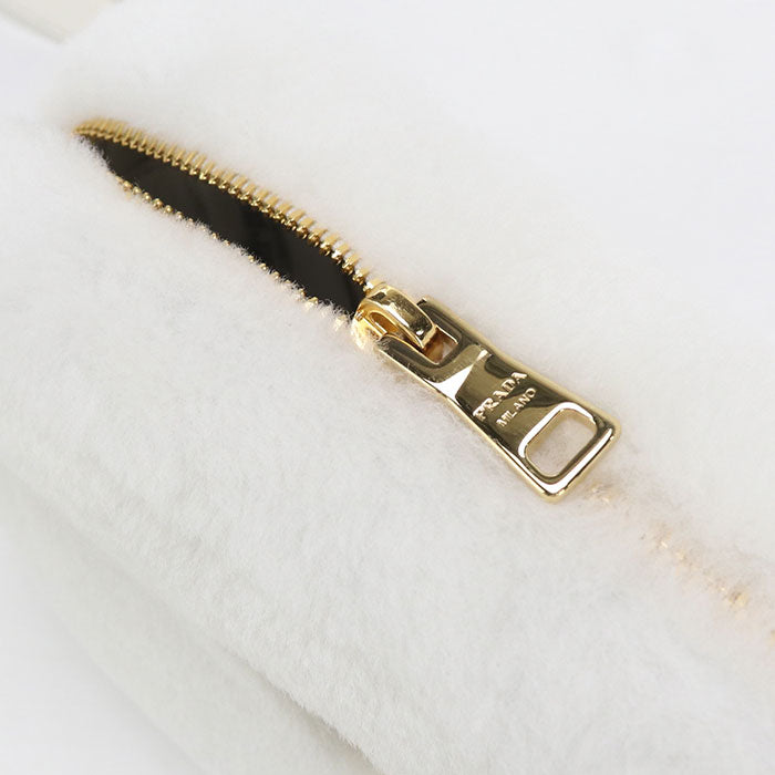 PRADA 1BH192 2EC9 F0009 Diagonal shoulder bag Fake fur/fur/leather Women