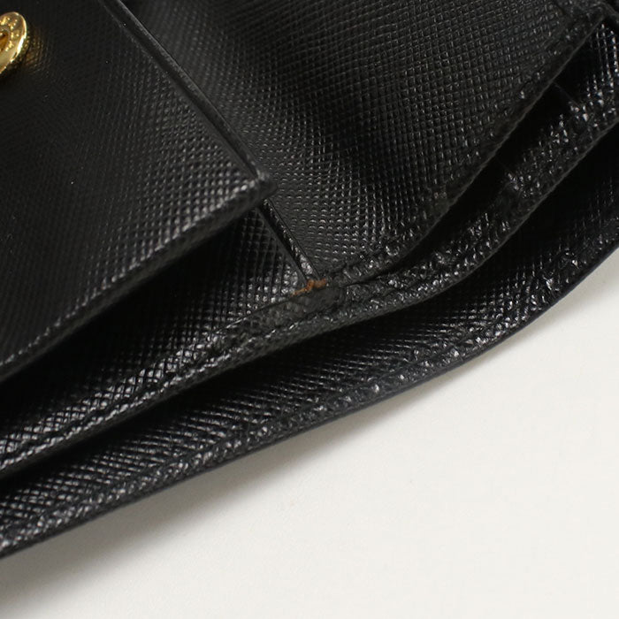 PRADA Saffiano leather wallet 1MV204 QWA F0002 Folded wallet leather Women