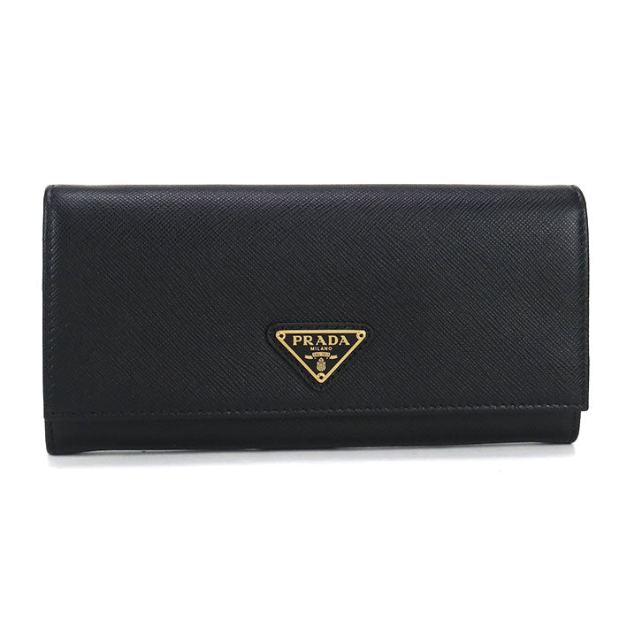 PRADA Saffiano Triangle Wallet 1MH132 QHH F0002 Purse folio leather Women