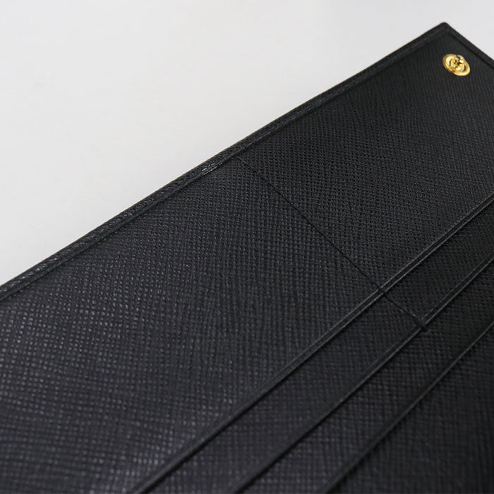 PRADA Saffiano Triangle Wallet 1MH132 QHH F0002 Purse folio leather Women