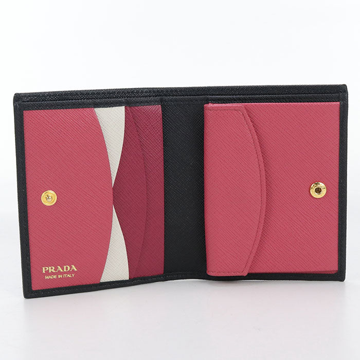 PRADA Saffiano Multicolor Wallet 1MV204 Folded wallet leather Women