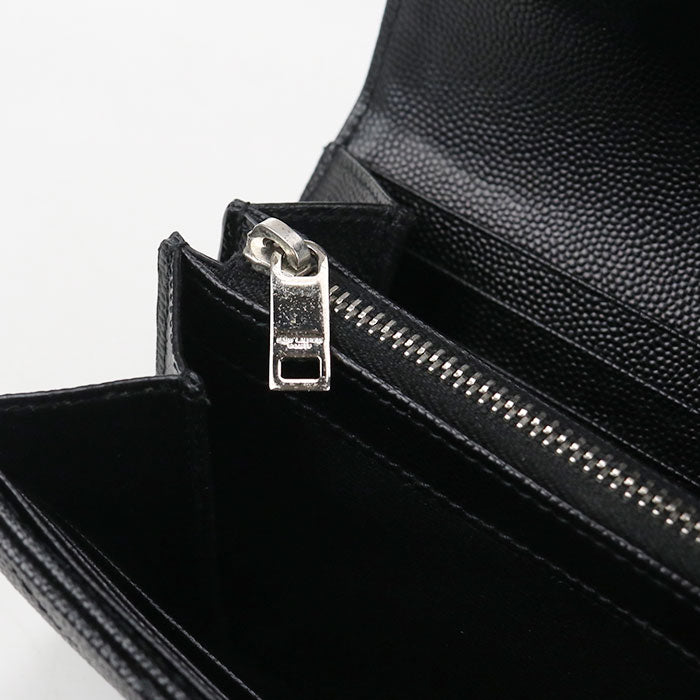 SAINT LAURENT Large flap wallet Monogram 372264 Purse folio leather Women