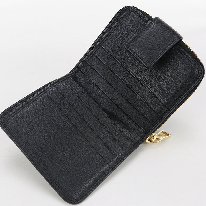 SAINT LAURENT Compact zip wallet 568985 Folded wallet leather Women