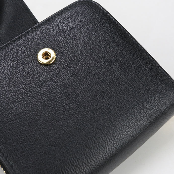 SAINT LAURENT Compact zip wallet 568985 Folded wallet leather Women