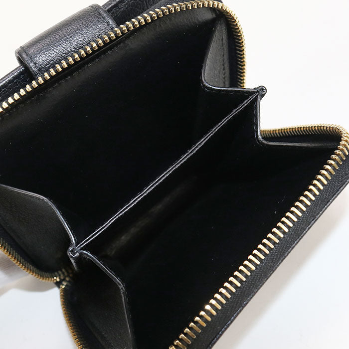 SAINT LAURENT Compact zip wallet 568985 Folded wallet leather Women