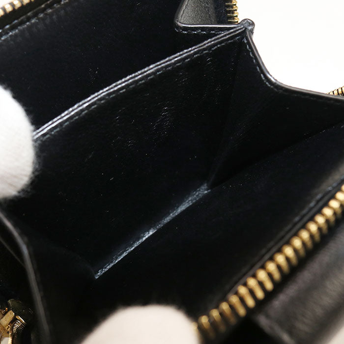 SAINT LAURENT Compact zip wallet 568985 Folded wallet leather Women