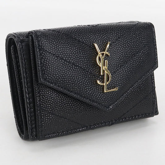 SAINT LAURENT Tiny wallet Monogram 602791 Tri-fold wallet Calfskin Women