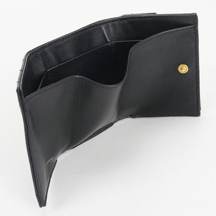 SAINT LAURENT Tiny wallet Monogram 602791 Tri-fold wallet Calfskin Women