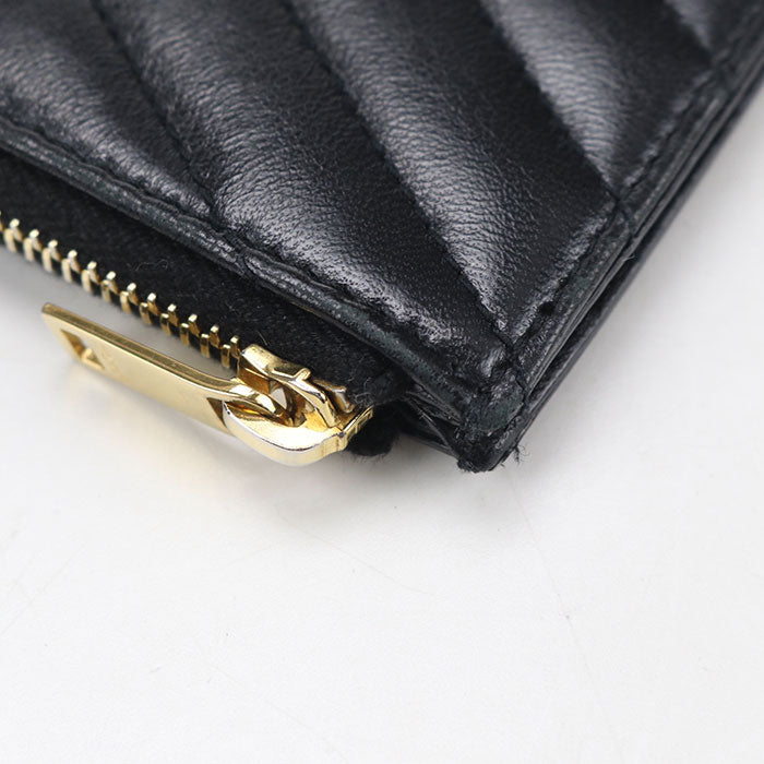 SAINT LAURENT Fragment Zip Card Case Cassandra 607915 Coin case lambskin Women
