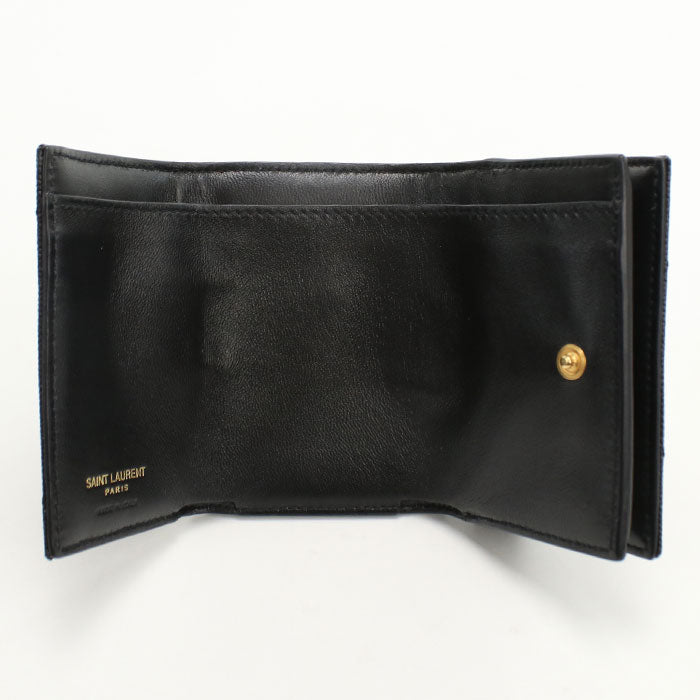SAINT LAURENT Origami Tiny Wallet Monogram 668274 Tri-fold wallet Calfskin Women