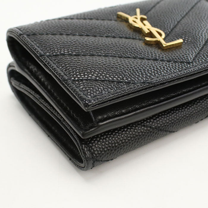 SAINT LAURENT Origami Tiny Wallet Monogram 668274 Tri-fold wallet Calfskin Women