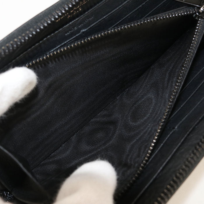 SAINT LAURENT Full zip wallet 617415 PurseZip Around / Embossed Calfskin Women