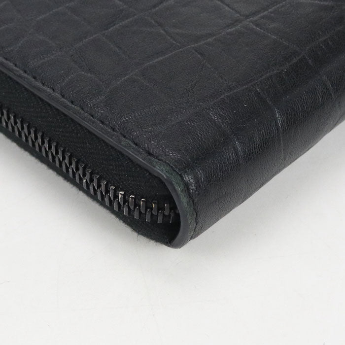 SAINT LAURENT Full zip wallet 617415 PurseZip Around / Embossed Calfskin Women