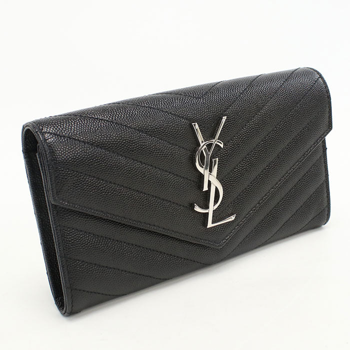 SAINT LAURENT Large flap wallet 372264 Purse folio Calfskin Women