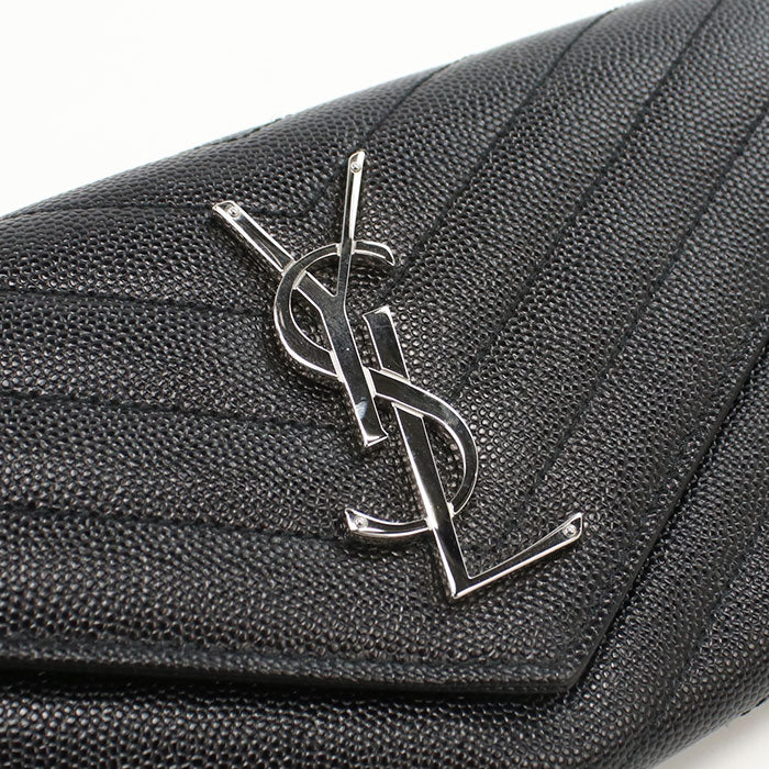 SAINT LAURENT Large flap wallet 372264 Purse folio Calfskin Women