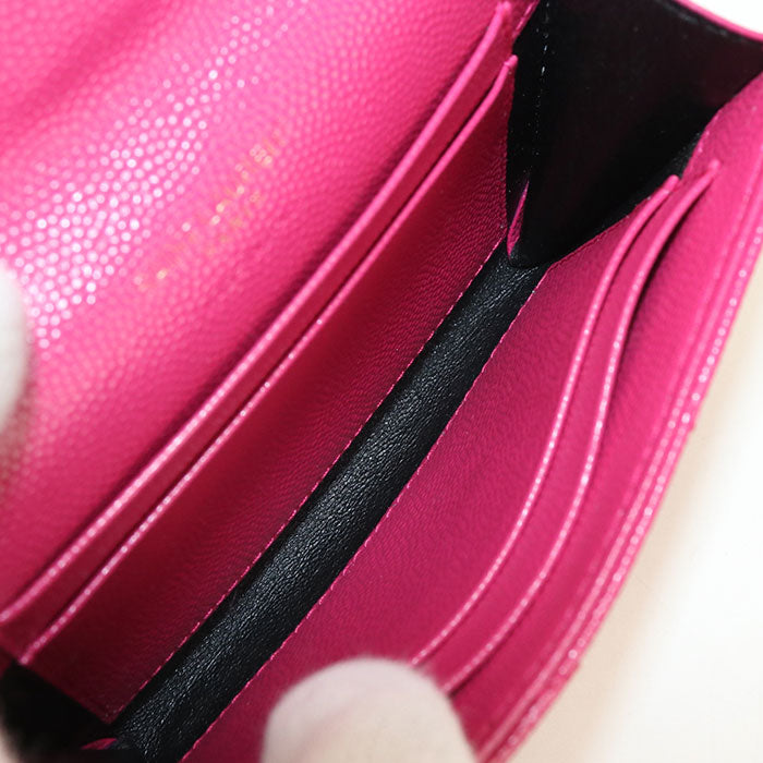 SAINT LAURENT Envelope Wallet Cassandra 414404 name card holder leather Women's