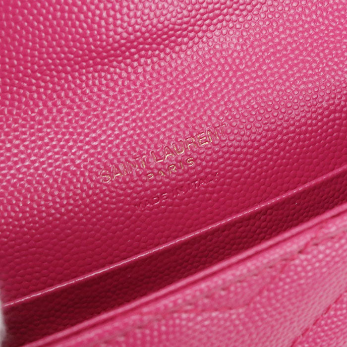 SAINT LAURENT Envelope Wallet Cassandra 414404 name card holder leather Women's