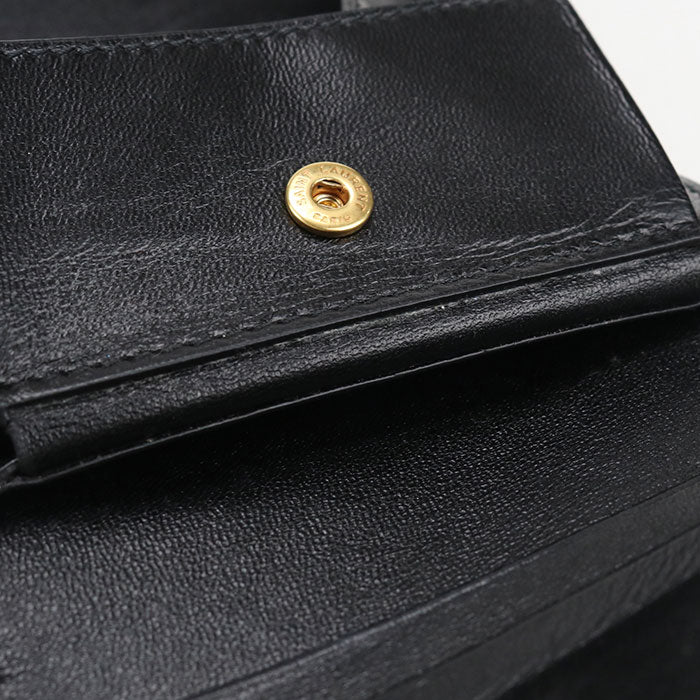 SAINT LAURENT multifold wallet Monogram 692061 Tri-fold wallet leather Women's