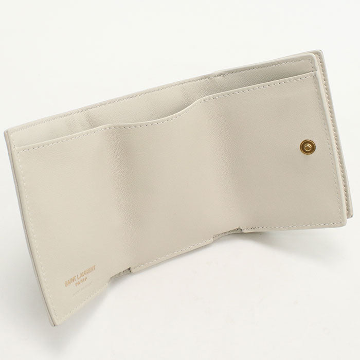 SAINT LAURENT Cassandra Strasse 787557 Three fold wallet/lambskin Women's