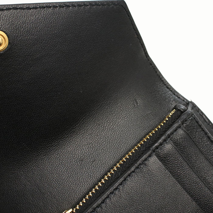 SAINT LAURENT Compact Trifold Wallet Cassandra 403943 Tri-fold wallet lambskin Women's