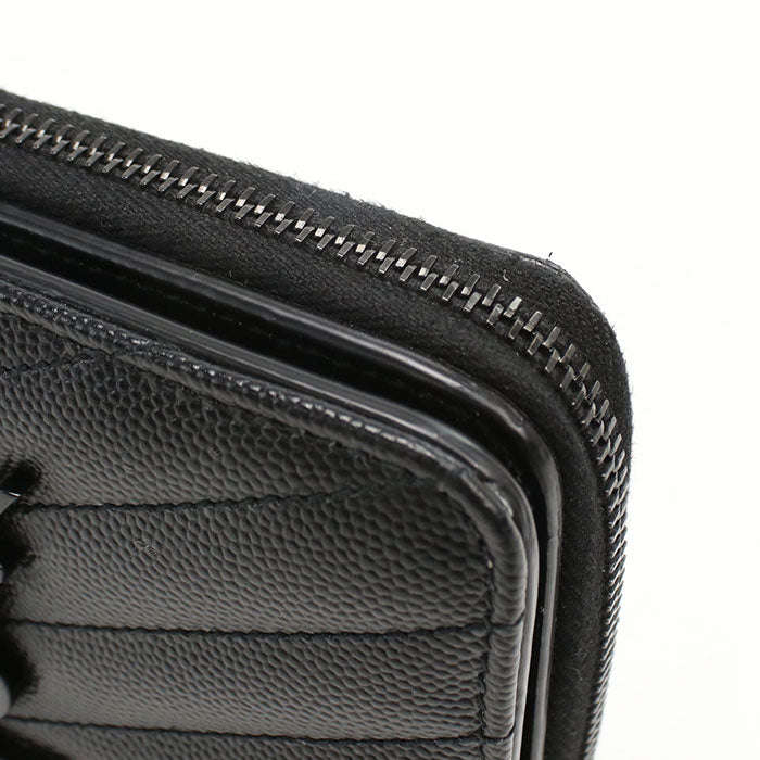 SAINT LAURENT Zip around wallet Monogram Compact 668288 Folded wallet Calfskin Women's