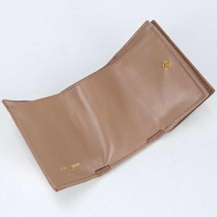 SAINT LAURENT Tiny wallet Monogram Origami 668274 Tri-fold wallet Grain leather Women's