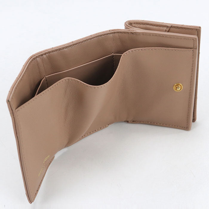 SAINT LAURENT Tiny wallet Monogram Origami 668274 Tri-fold wallet Grain leather Women's
