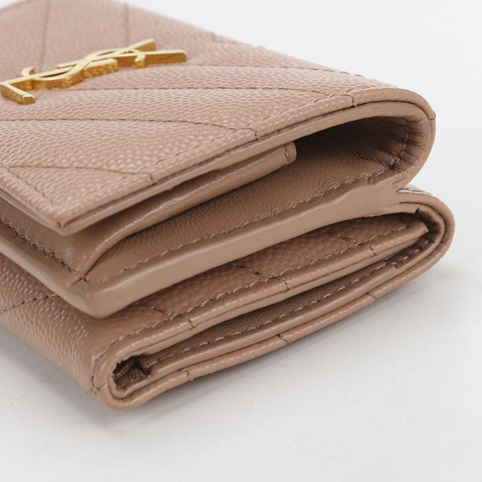 SAINT LAURENT Tiny wallet Monogram Origami 668274 Tri-fold wallet Grain leather Women's