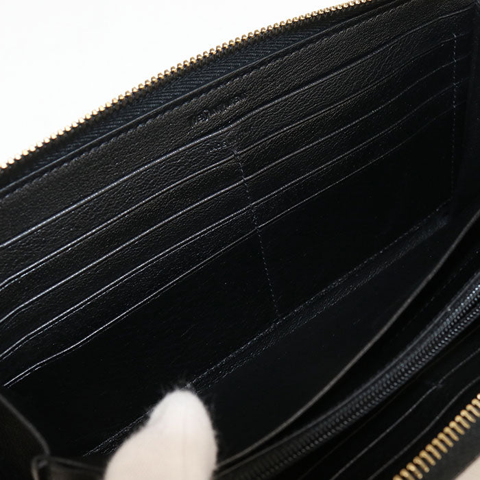 SAINT LAURENT Full zip wallet Monogram 352907 PurseZip Around Calfskin Women's