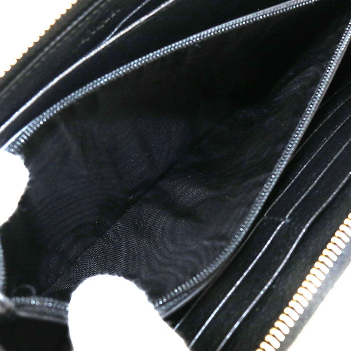 SAINT LAURENT Full zip wallet Monogram 352907 PurseZip Around Calfskin Women's