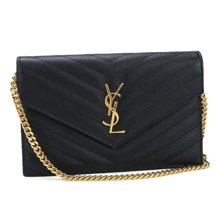 SAINT LAURENT envelope Cassandra 393953 Chain wallet Calfskin Women