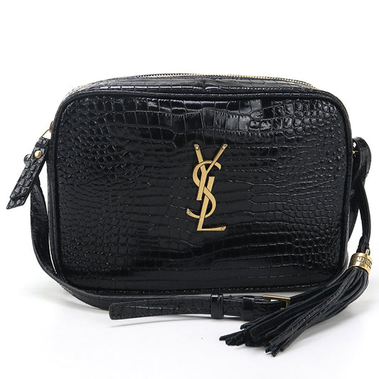 SAINT LAURENT Roux 612544 Diagonal shoulder bag Shoulder Bag/Croco embossed leather Women