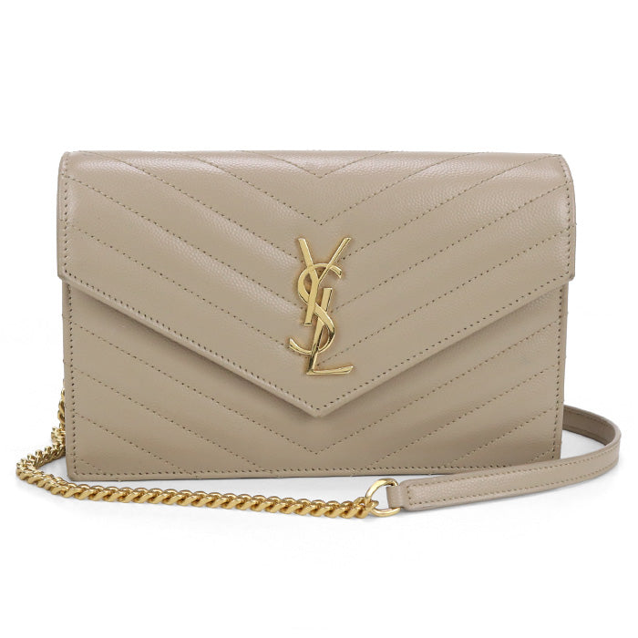 SAINT LAURENT Envelope Chain Wallet Cassandra 742920 Chain wallet leather Women