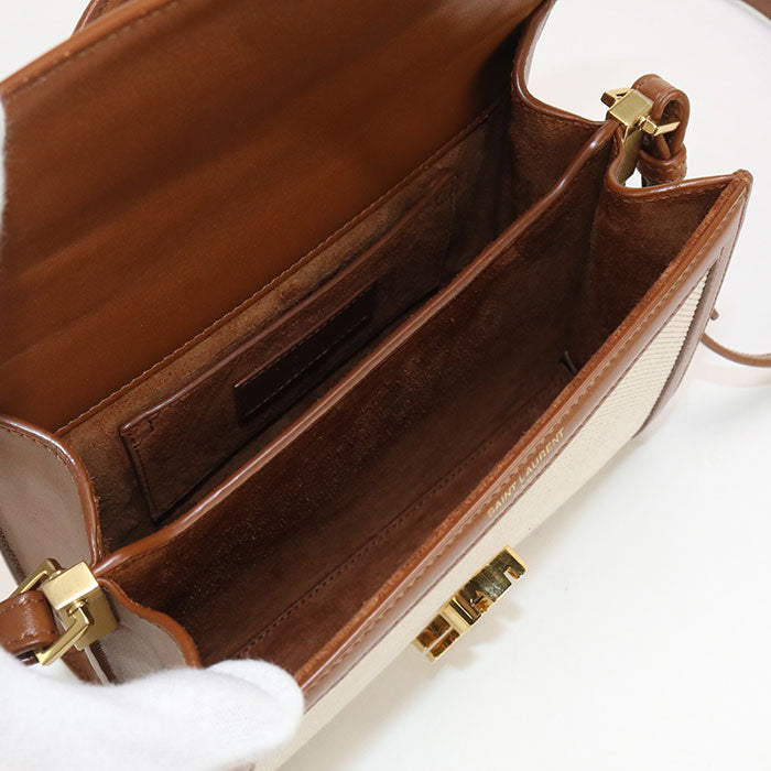 SAINT LAURENT 2WAY handbag Cassandra 623930 Handbag canvas/leather Women