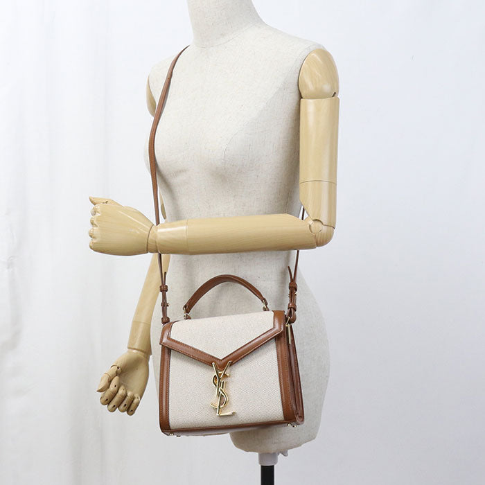 SAINT LAURENT 2WAY handbag Cassandra 623930 Handbag canvas/leather Women