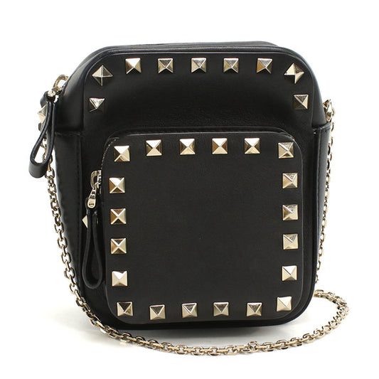 Valentino ChainShoulder Bag Rock studs Diagonal shoulder bag Shoulder Bag leather Women