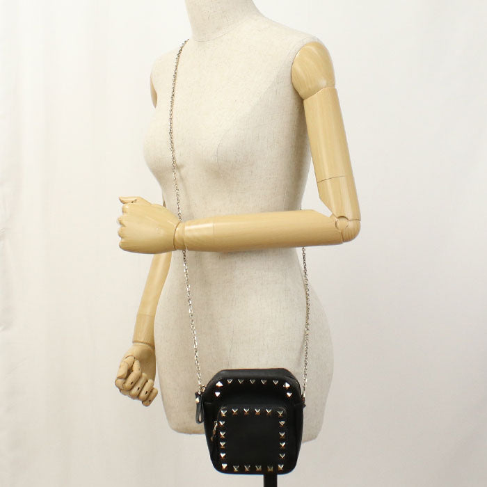 Valentino Chain Shoulder bag Rock studs Diagonal shoulder bag leather Women