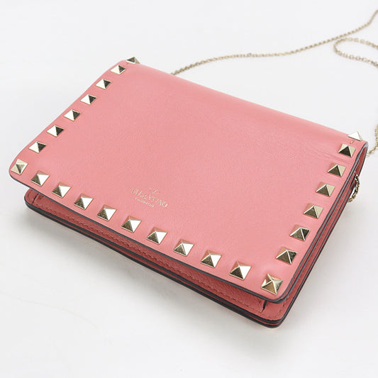 Valentino Rock studs Chain wallet leather Women