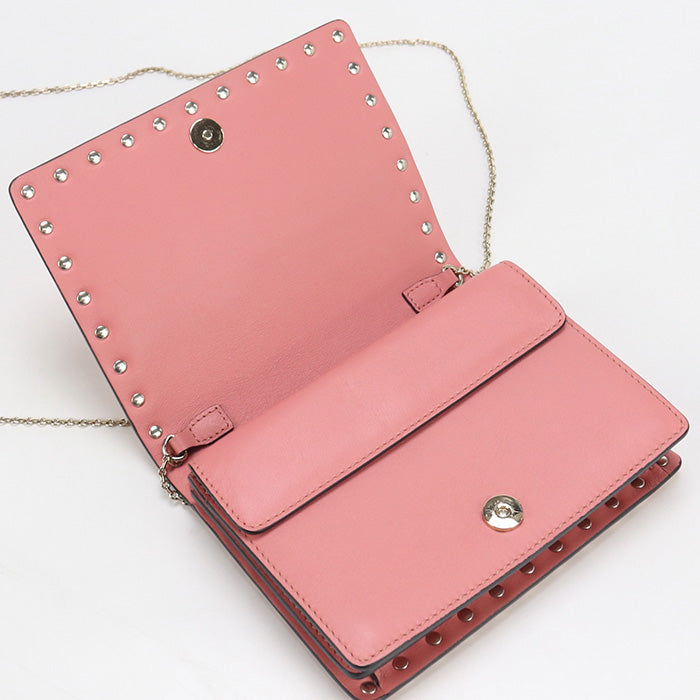 Valentino Rock studs Chain wallet leather Women