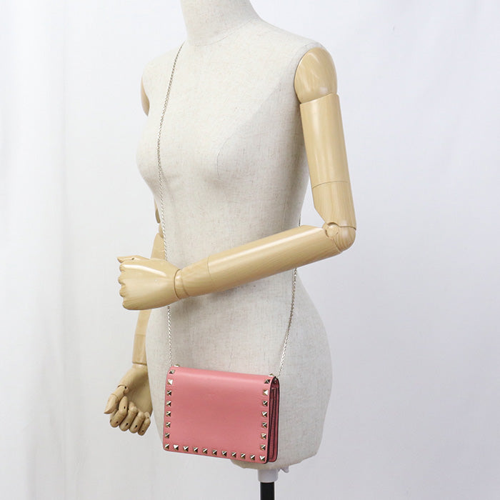 Valentino Rock studs Chain wallet leather Women