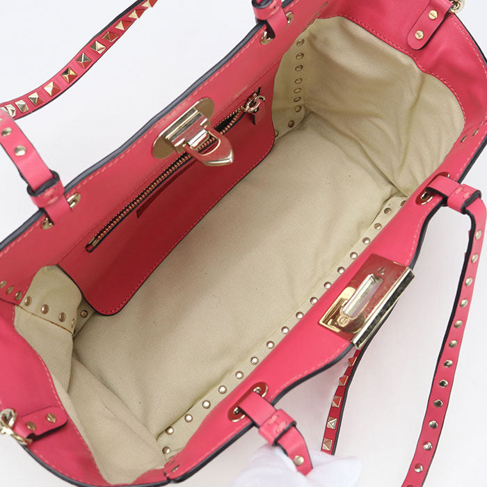 Valentino 2WAY Rock studs Tote Bag leather Women