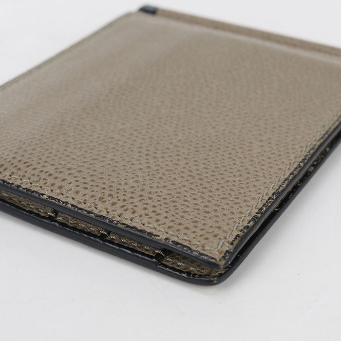 Valextra Money clip Card Case / Soft Calfskin Skin Unisex